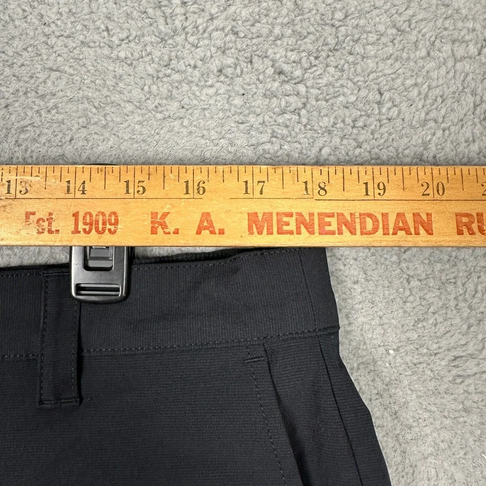 Banana Republic Shorts Mens 38 Performance Black Chino Stretch Waist Flat Front